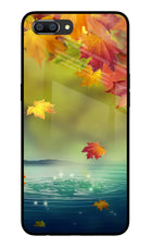Flowers Realme C1 Glass Case Back Cover by Casekaro