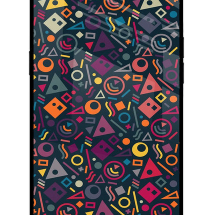 Geometric Abstract Realme C1 Glass Case Back Cover by Casekaro