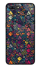 Geometric Abstract Realme C1 Glass Case Back Cover by Casekaro