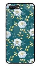 Flowers Realme C1 Glass Case Back Cover by Casekaro