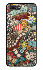 Cinema Abstract Realme C1 Glass Case Back Cover by Casekaro