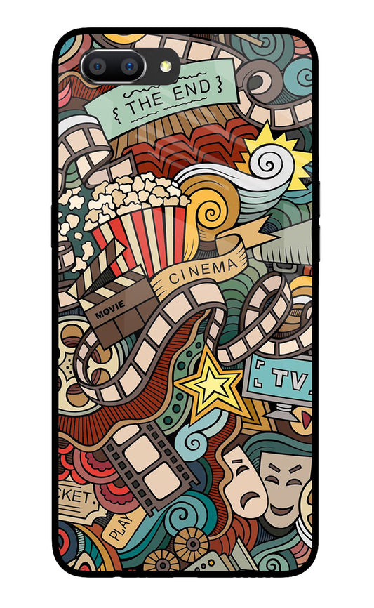 Cinema Abstract Realme C1 Glass Case Back Cover by Casekaro