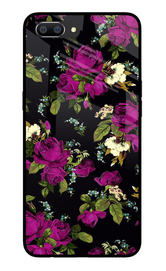 Flowers Realme C1 Glass Case Back Cover by Casekaro