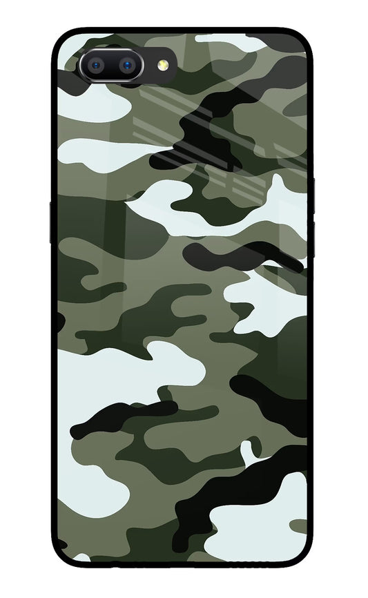 Camouflage Realme C1 Glass Case