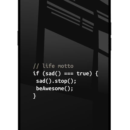 Life Motto Code Realme C1 Glass Case Back Cover by Casekaro