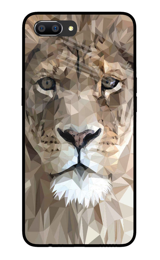 Lion Art Realme C1 Glass Case Back Cover by Casekaro