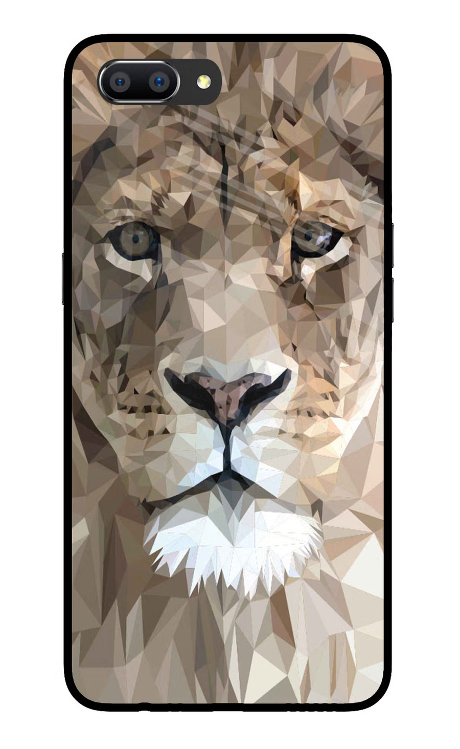 Lion Art Realme C1 Back Cover, Glass case