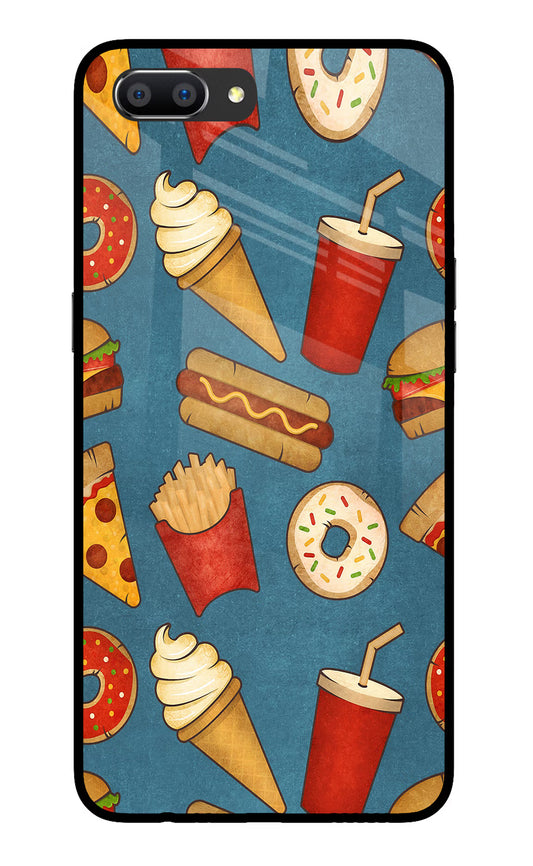 Foodie Realme C1 Glass Case