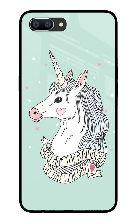 Unicorn Wallpaper Realme C1 Glass Case Back Cover by Casekaro
