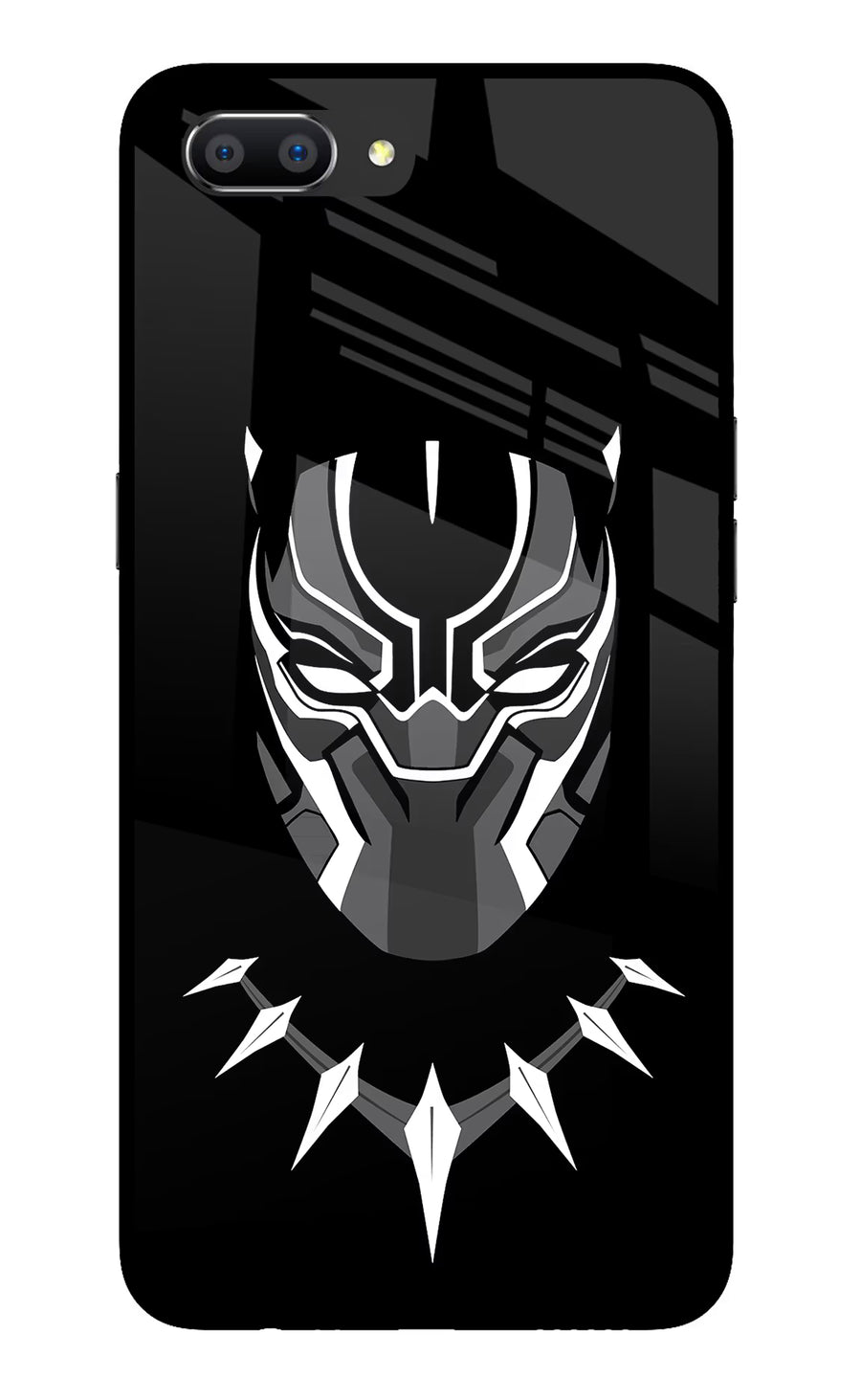 Black Panther Realme C1 Back Cover, Glass case