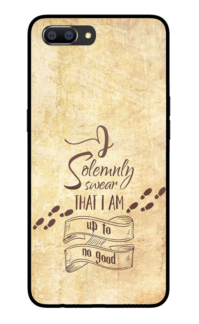 I Solemnly swear that i up to no good Realme C1 Glass Case Back Cover by Casekaro