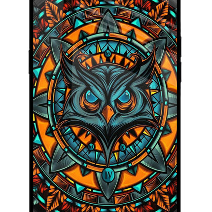 Angry Owl Art Realme C1 Glass Case Back Cover by Casekaro