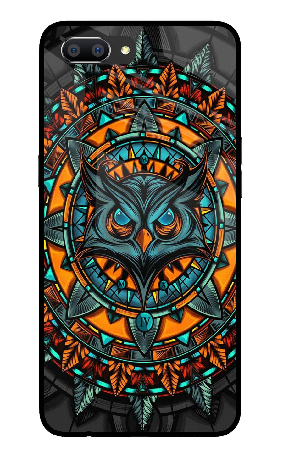 Angry Owl Art Realme C1 Back Cover, Glass case