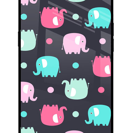 Elephants Realme C1 Glass Case Back Cover by Casekaro