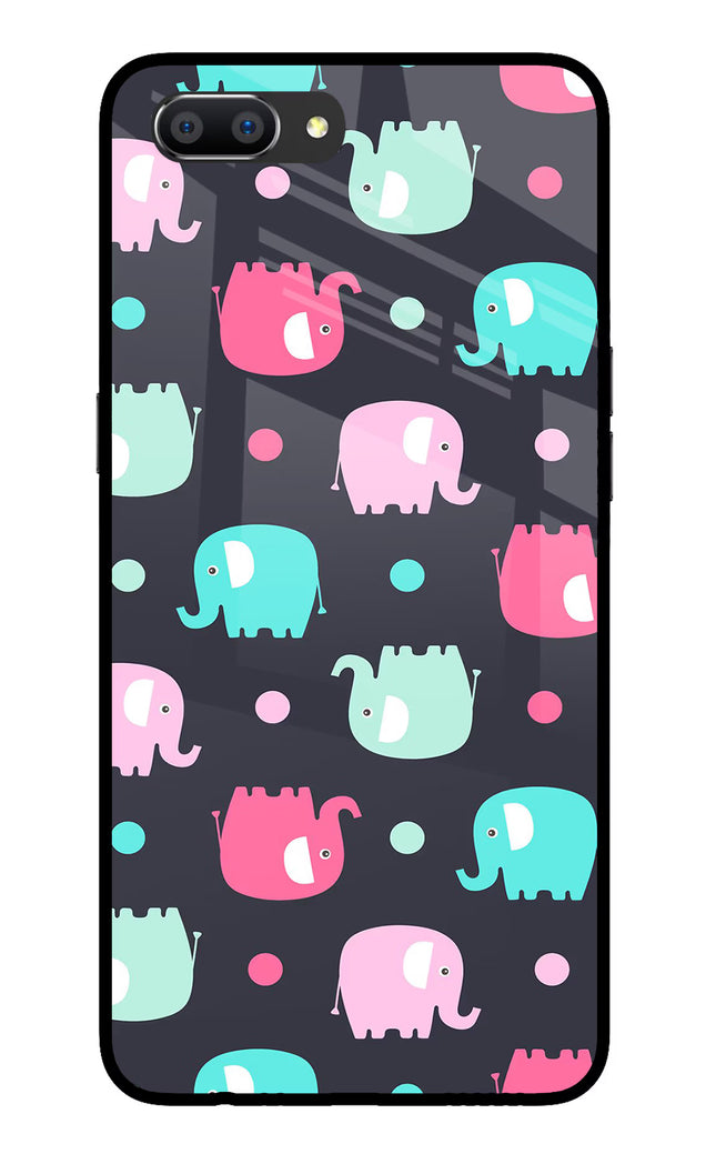 Elephants Realme C1 Glass Case Back Cover by Casekaro