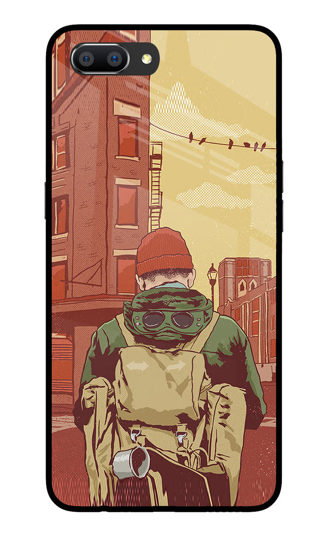 Adventurous Realme C1 Glass Case Back Cover by Casekaro