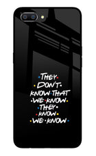 FRIENDS Dialogue Realme C1 Glass Case Back Cover by Casekaro