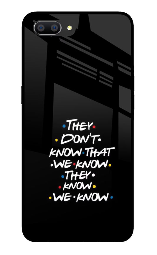 FRIENDS Dialogue Realme C1 Glass Case Back Cover by Casekaro