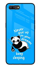 Keep Sleeping Realme C1 Glass Case Back Cover by Casekaro