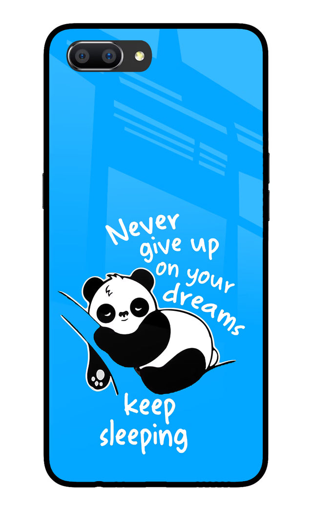 Keep Sleeping Realme C1 Glass Case Back Cover by Casekaro