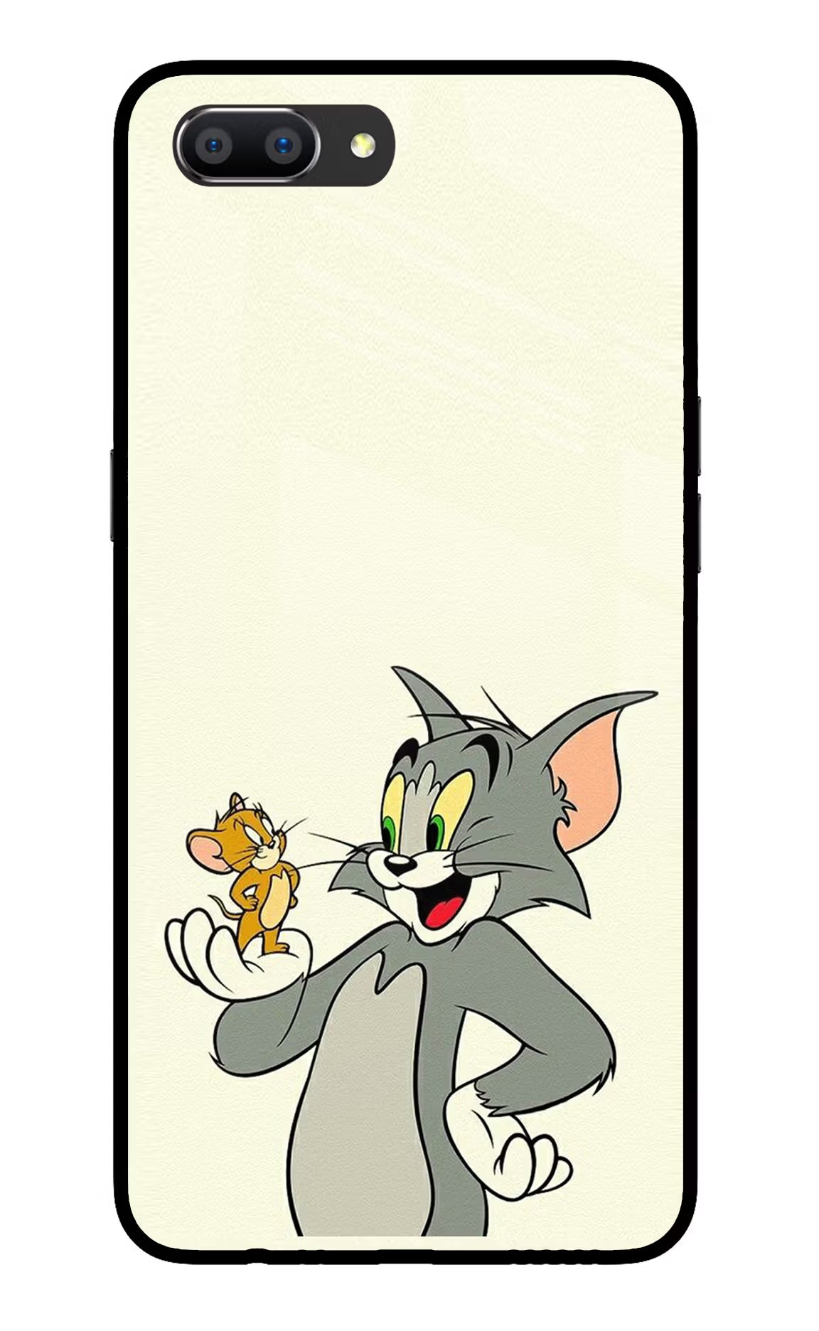 Tom & Jerry Realme C1 Glass Case Back Cover by Casekaro