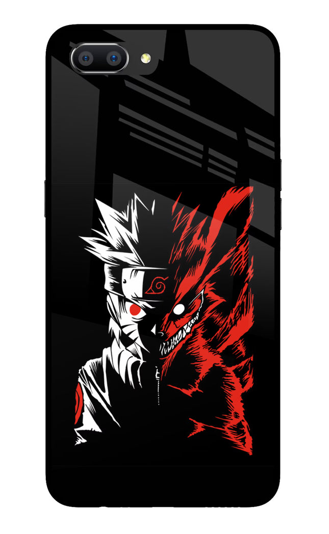 Naruto Two Face Realme C1 Glass Case Back Cover by Casekaro