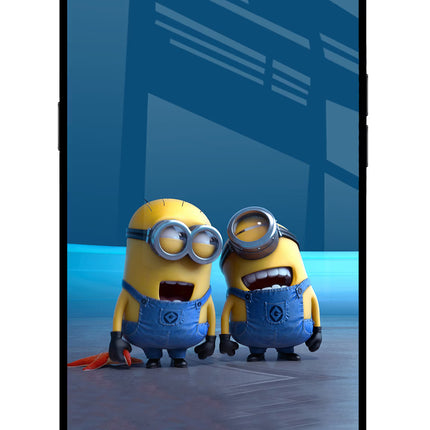 Minion Laughing Realme C1 Glass Case Back Cover by Casekaro