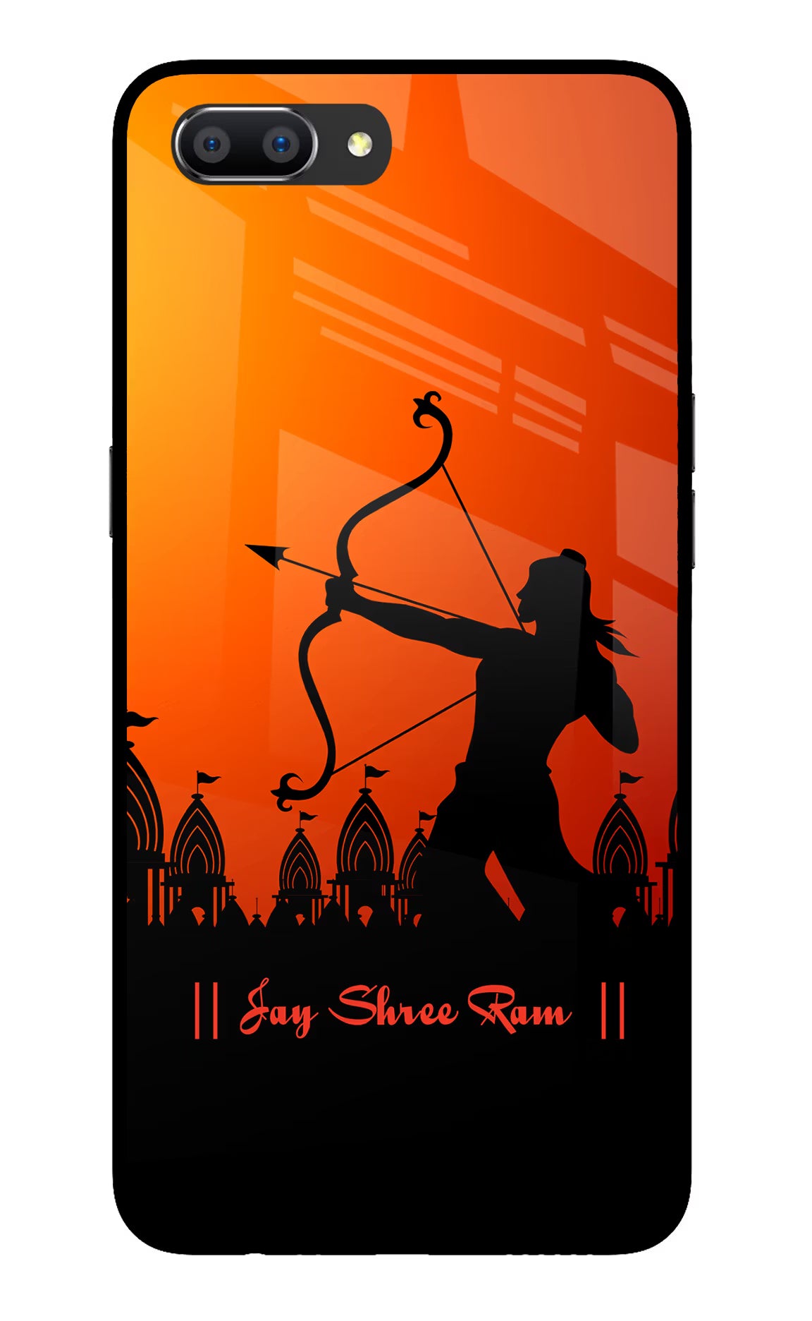 Lord Ram - 4 Realme C1 Glass Case Back Cover by Casekaro