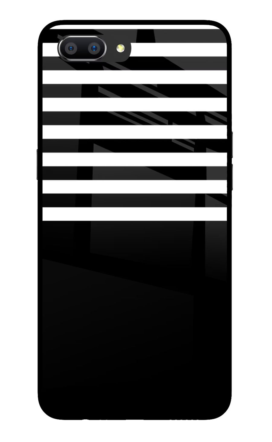 Black and White Print Realme C1 Back Cover, Glass case