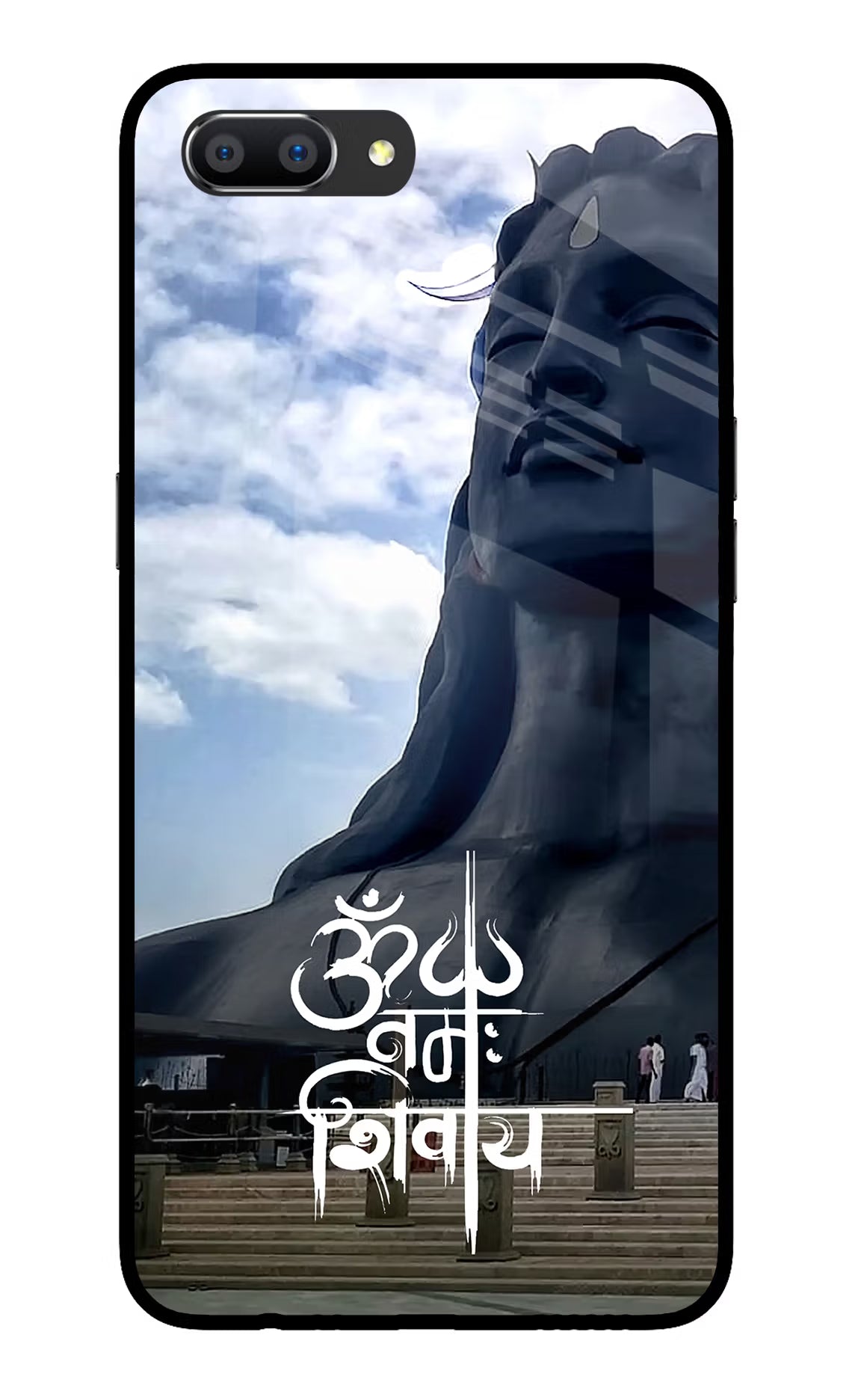 Om Namah Shivay Realme C1 Glass Case Back Cover by Casekaro