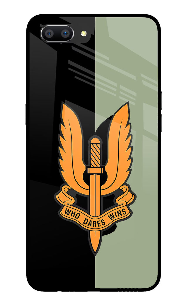 Balidan Logo Realme C1 Glass Case Back Cover by Casekaro