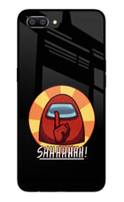 Among Us Shhh! Realme C1 Glass Case Back Cover by Casekaro