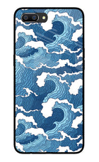 Blue Waves Realme C1 Glass Case Back Cover by Casekaro
