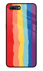 Rainbow Realme C1 Glass Case Back Cover by Casekaro