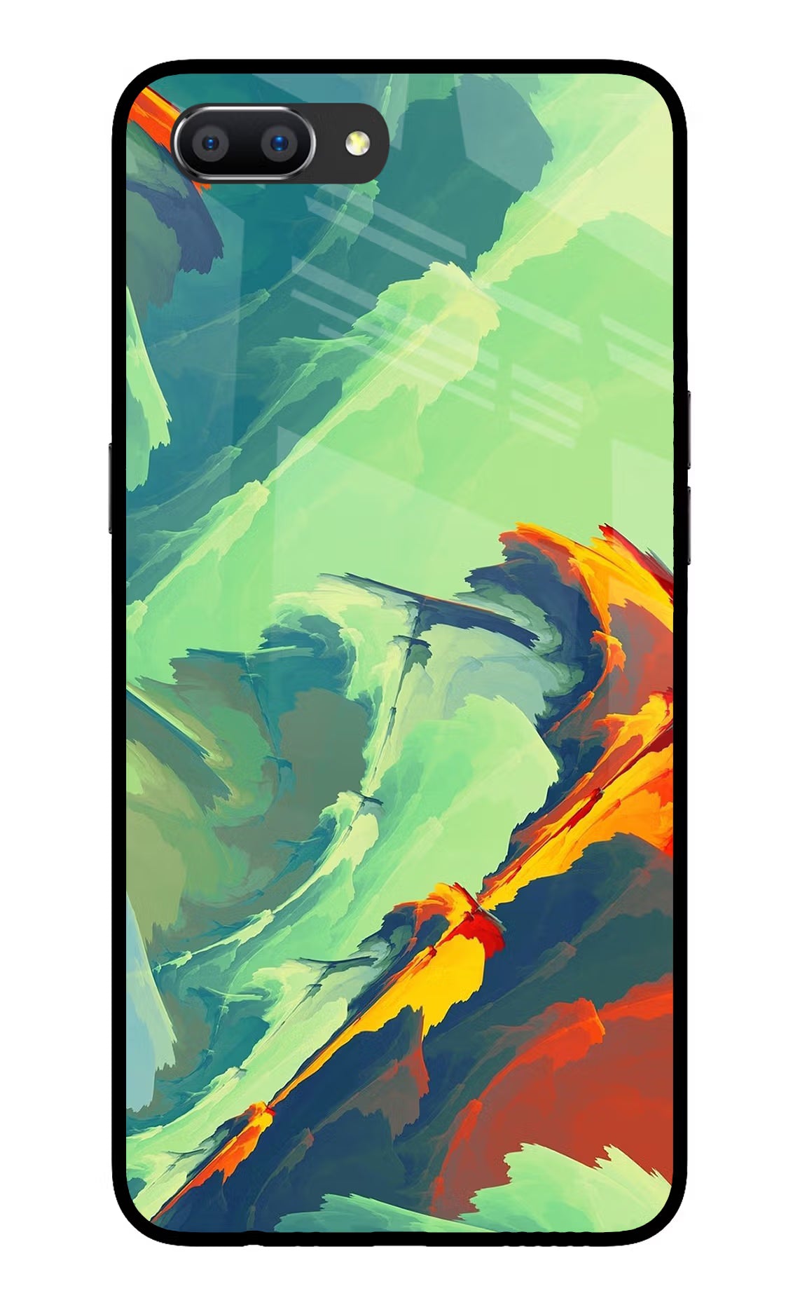 Paint Art Realme C1 Glass Case Back Cover by Casekaro