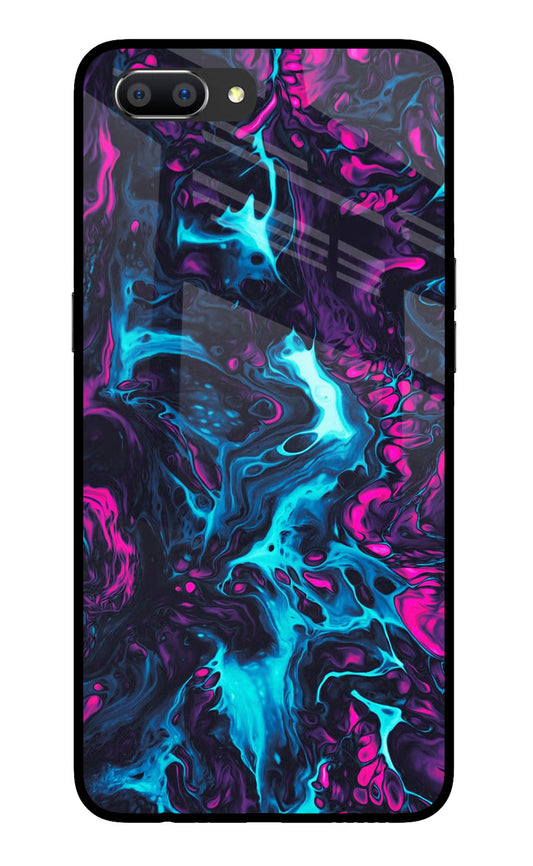 Abstract Realme C1 Glass Case Back Cover by Casekaro