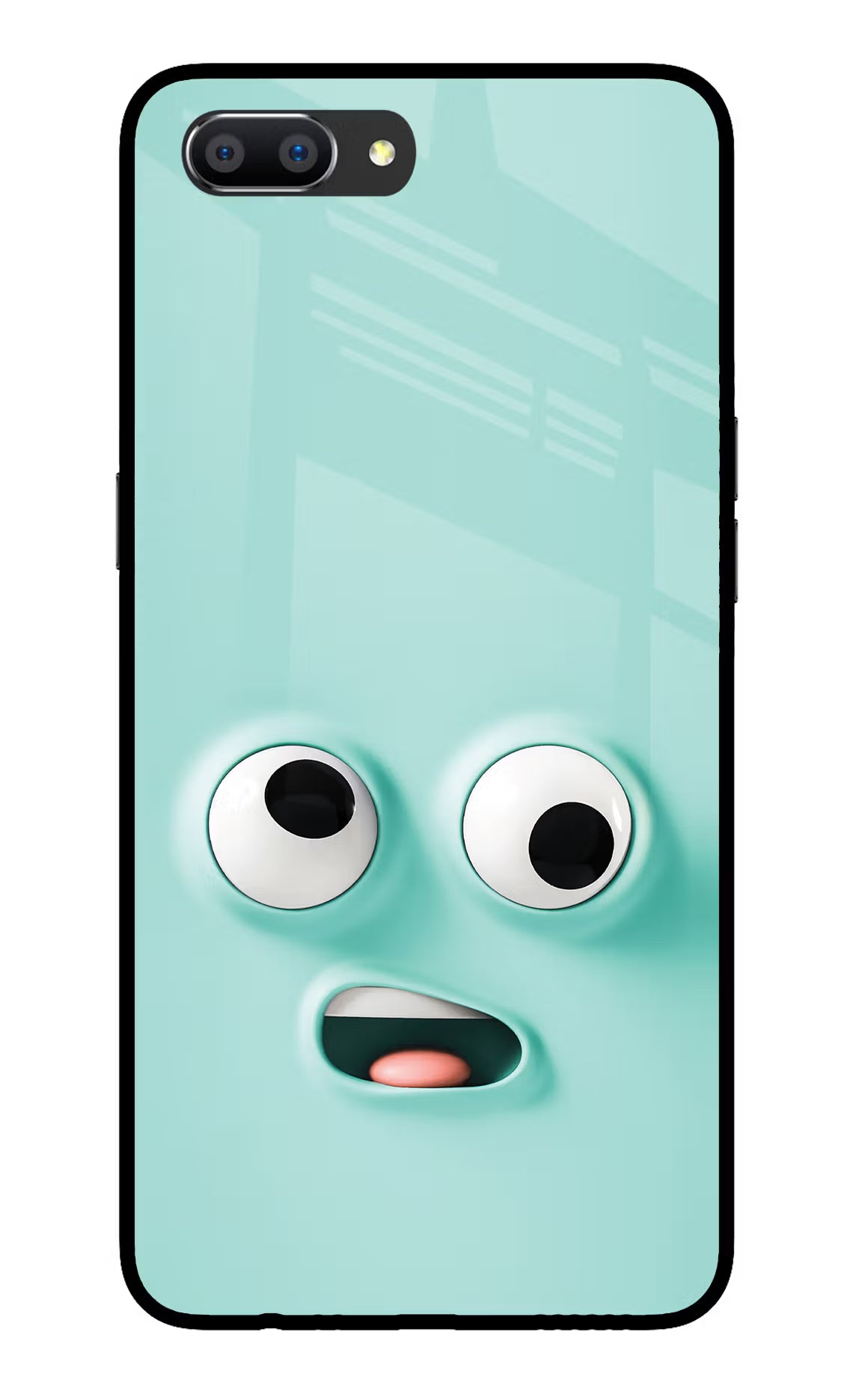 Funny Cartoon Realme C1 Glass Case Back Cover by Casekaro