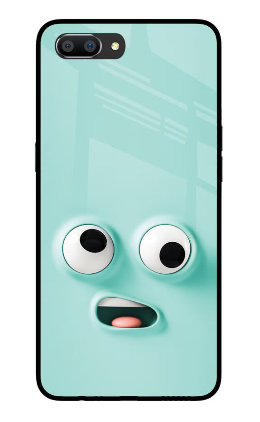 Funny Cartoon Realme C1 Glass Case Back Cover by Casekaro