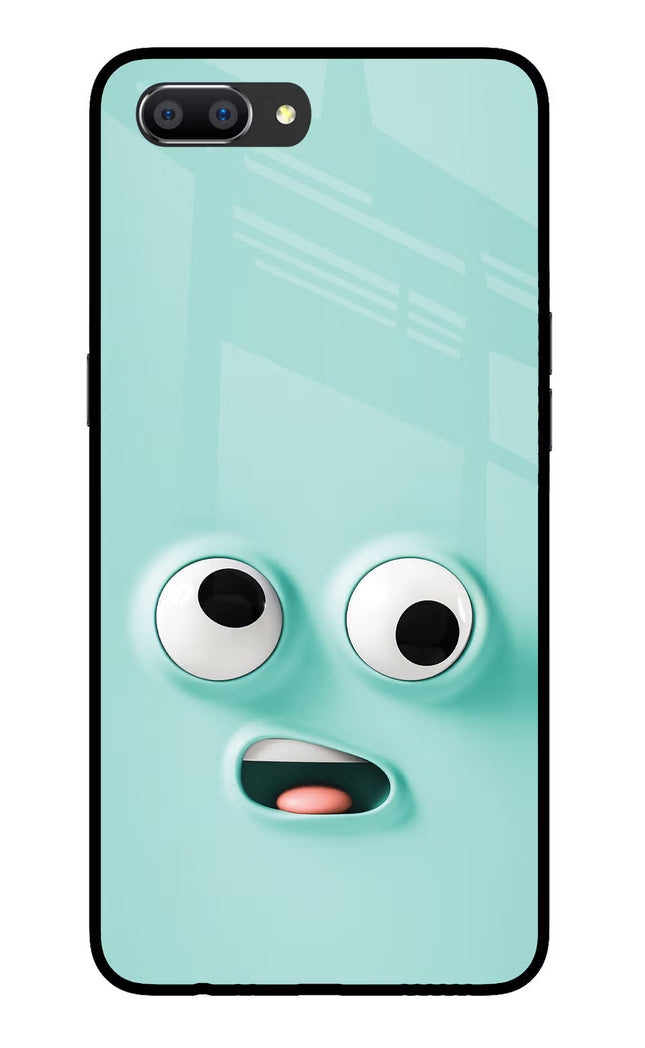 Funny Cartoon Realme C1 Glass Case Back Cover by Casekaro