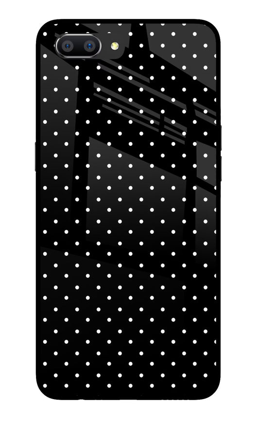 White Dots Realme C1 Glass Case Back Cover by Casekaro