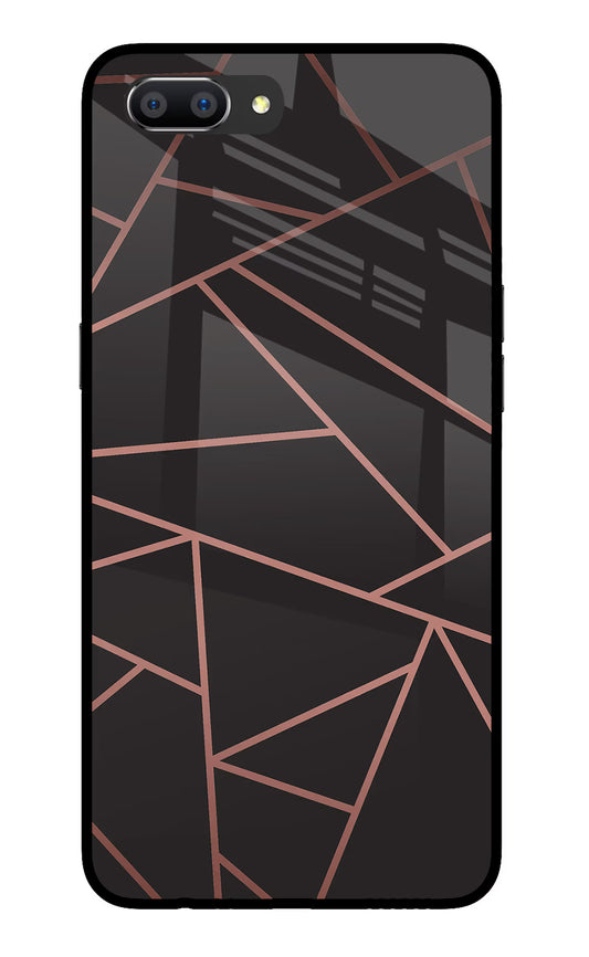 Geometric Pattern Realme C1 Glass Case Back Cover by Casekaro