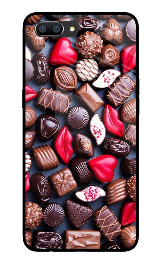 Chocolates Realme C1 Glass Case Back Cover by Casekaro