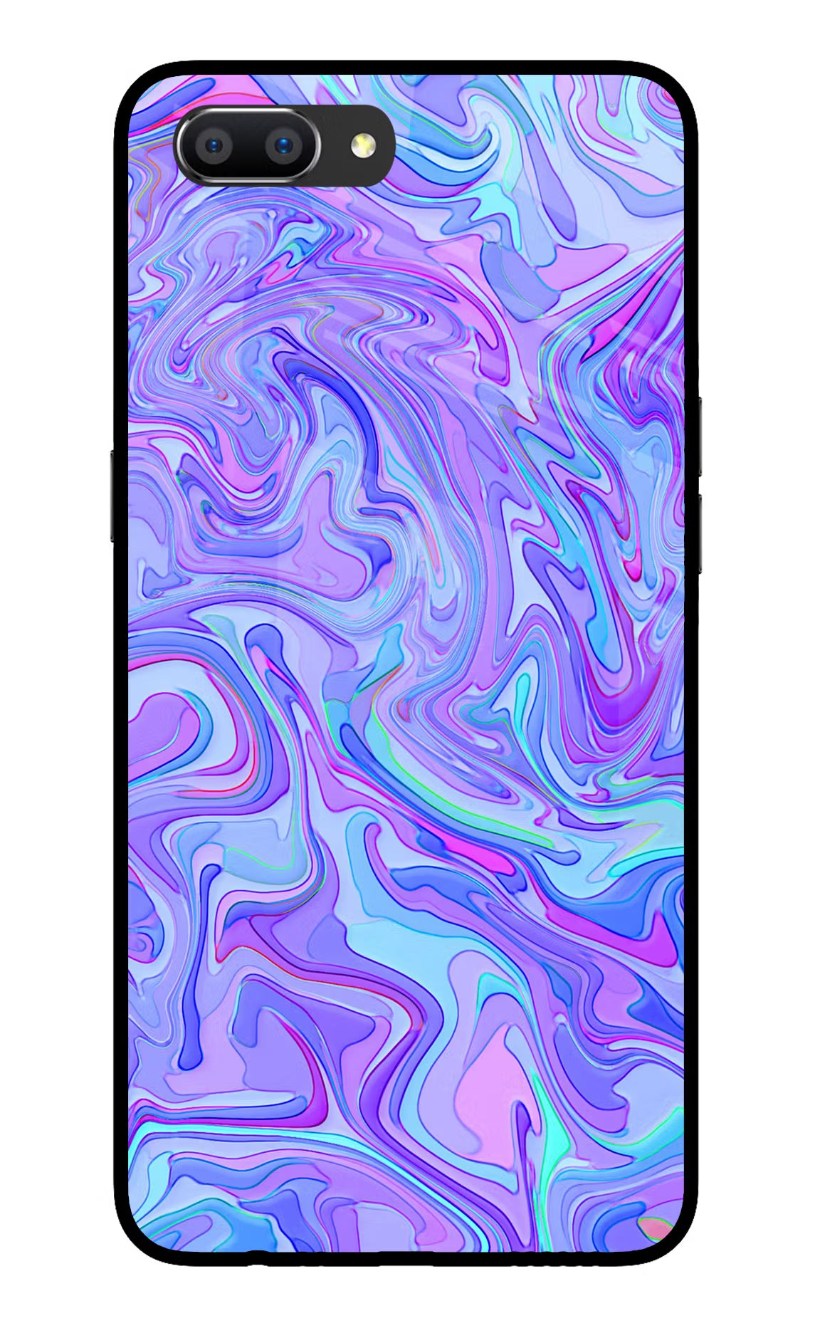 Glitter Realme C1 Glass Case Back Cover by Casekaro