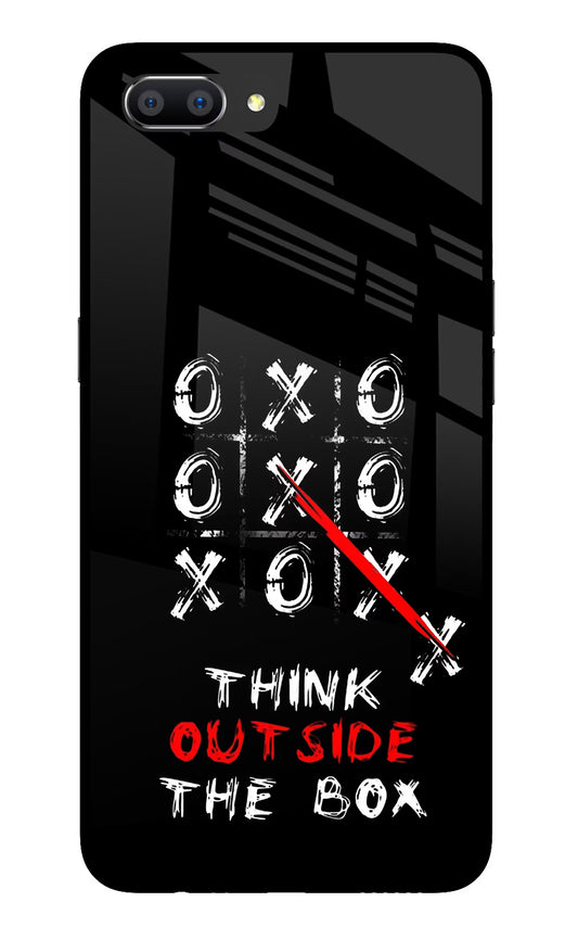 Think out of the BOX Realme C1 Glass Case Back Cover by Casekaro
