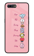 BTS names Realme C1 Glass Case Back Cover by Casekaro
