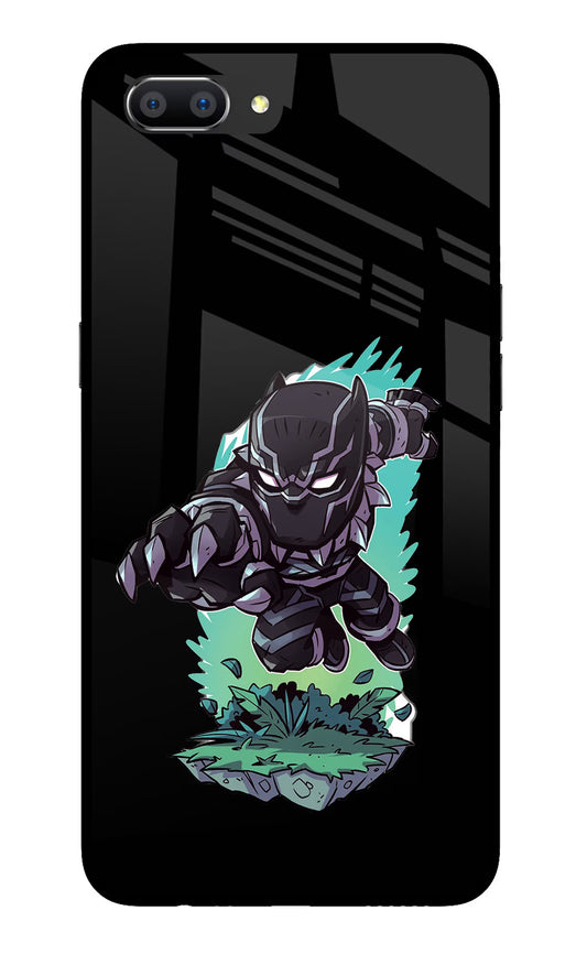 Black Panther Realme C1 Glass Case Back Cover by Casekaro