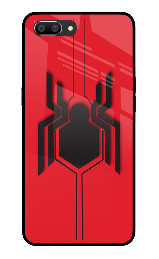 Spider Realme C1 Glass Case Back Cover by Casekaro