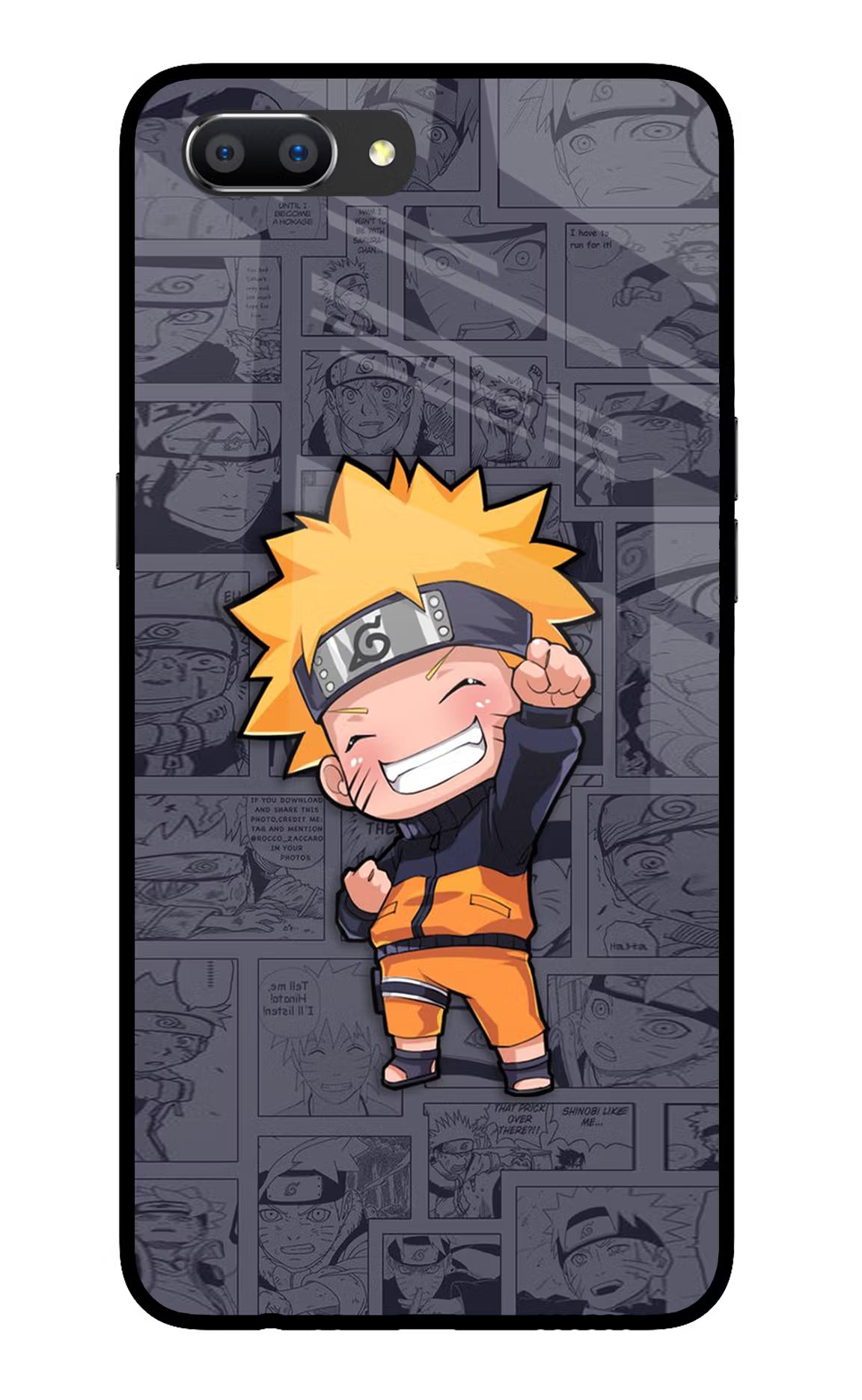 Chota Naruto Realme C1 Glass Case Back Cover by Casekaro