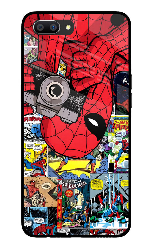 Spider Man Realme C1 Glass Case