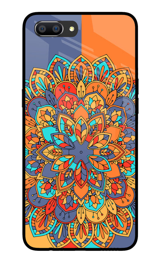 Color Mandala Realme C1 Glass Case Back Cover by Casekaro